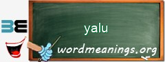 WordMeaning blackboard for yalu